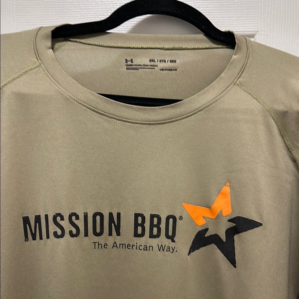2/$20 Under Armour TACTICAL Olive Green Mission BBQ Men's Shirt Sleeve Shirt 3XL - Picture 2 of 5